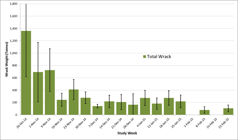 Monitoring seaweed (volume): Deep Bay 